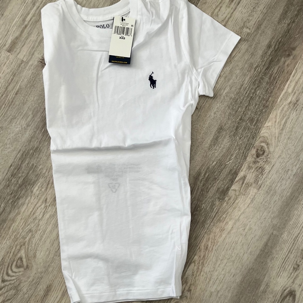 Soft cotton crew neck t-shirt accented with signature pony embroidery White XXS